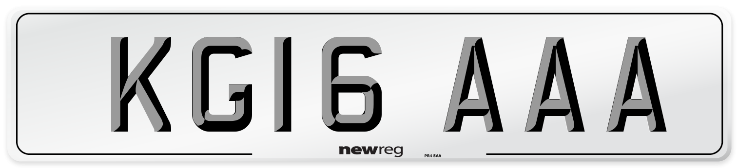 KG16 AAA Number Plate from New Reg